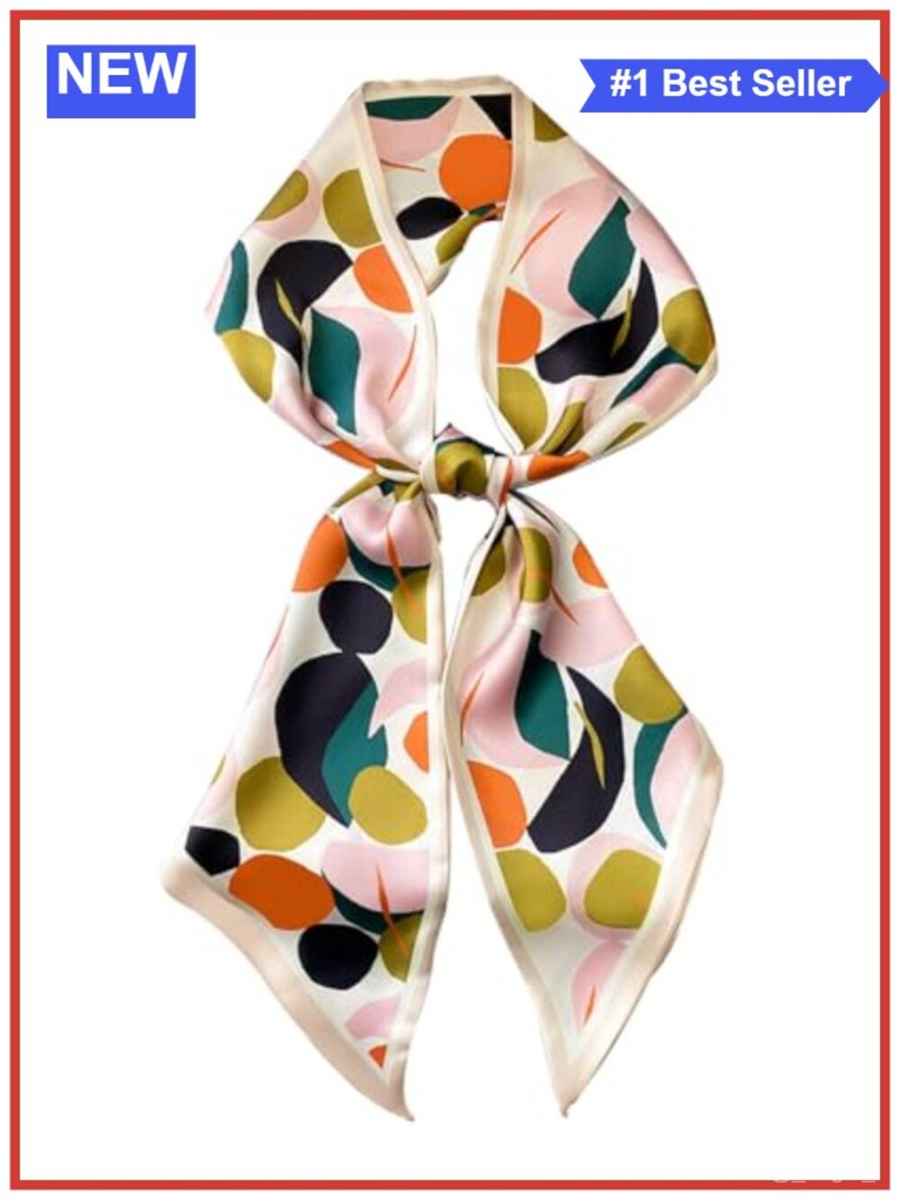 Silk Feeling Satin Hair Scarf Headscarf Wrap Lightweight Neck Scarves